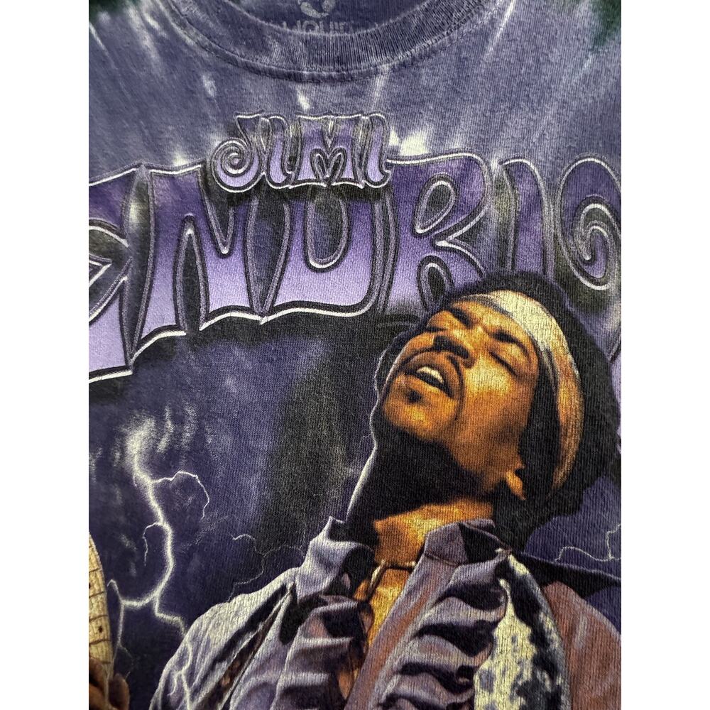 Jimi Hendrix Shirt Medium Adult Purple Tie Dye Purple Haze Graphic Tee - Picture 2 of 6